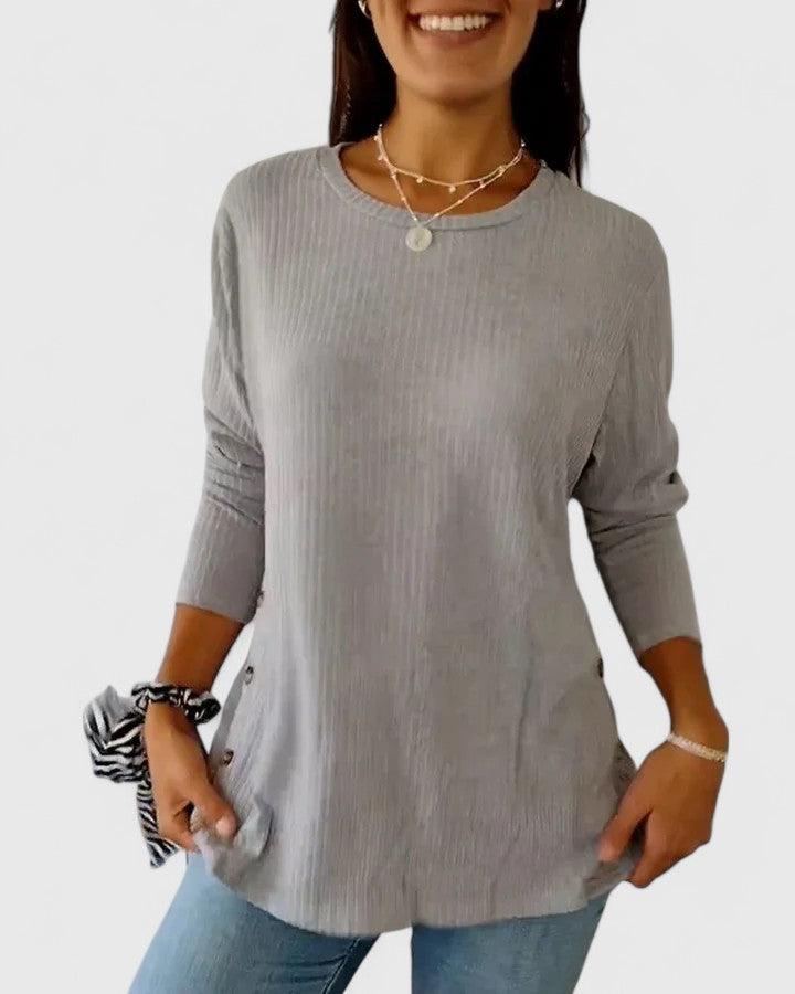 Megan™ | Elegant Crew Neck Top