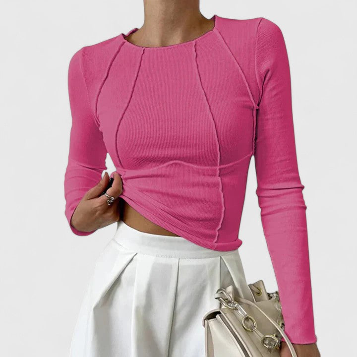 Rozminda | Relaxed Long Sleeve Knit Top