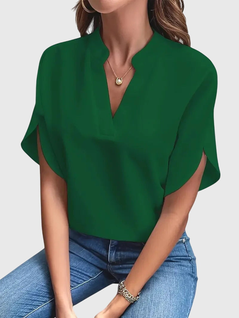 Beatrix™ | Soft Elegant V-Neck Shirt