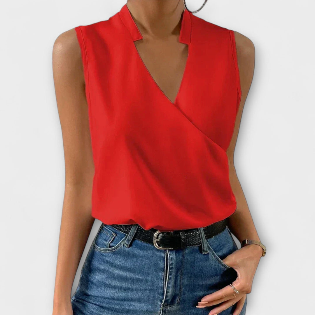 Loretta | Sophisticated V-Neck Top
