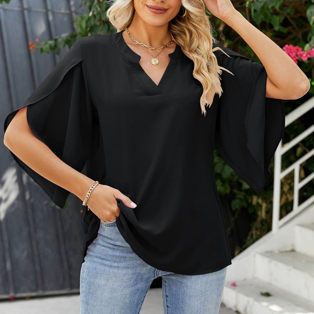 Leni™ | Elegant V-Neck Top