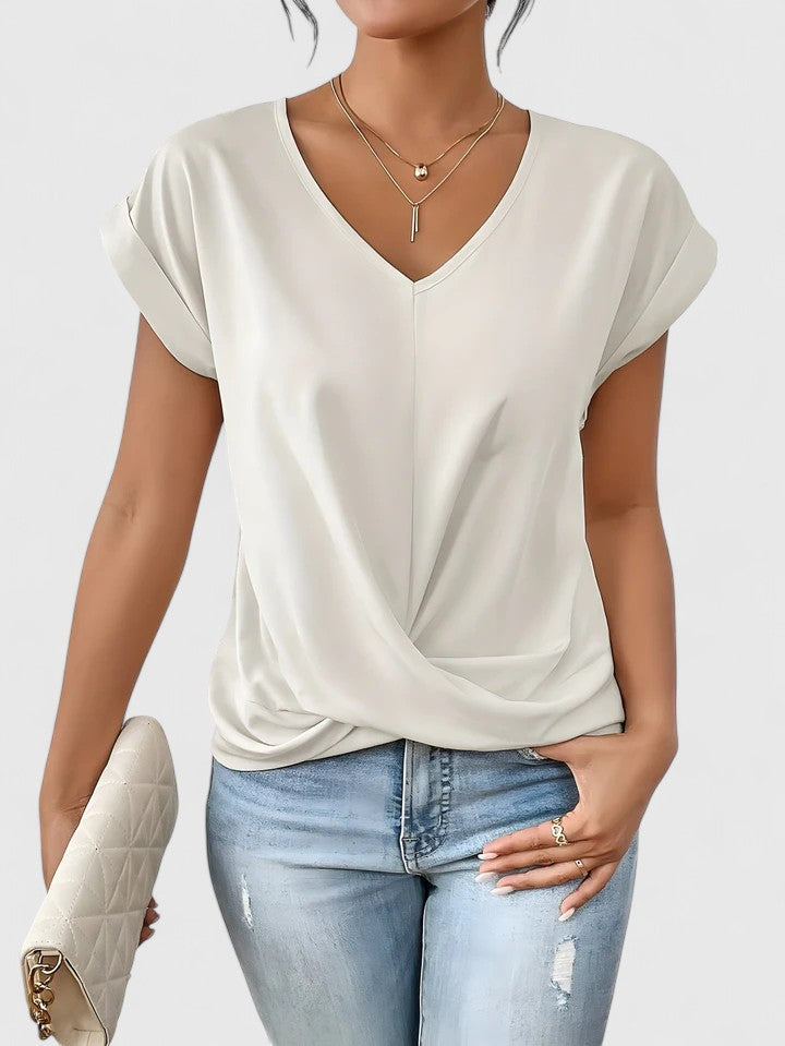 Mahrianne | Relaxed V-Neck Everyday Top