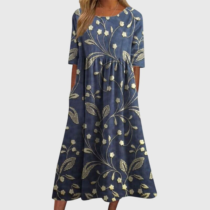 Djala™ | Flattering Slim Fit Midi Dress