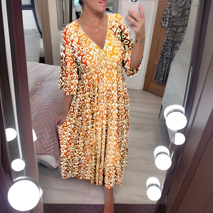 Victoria™ - Boho Printed Dress