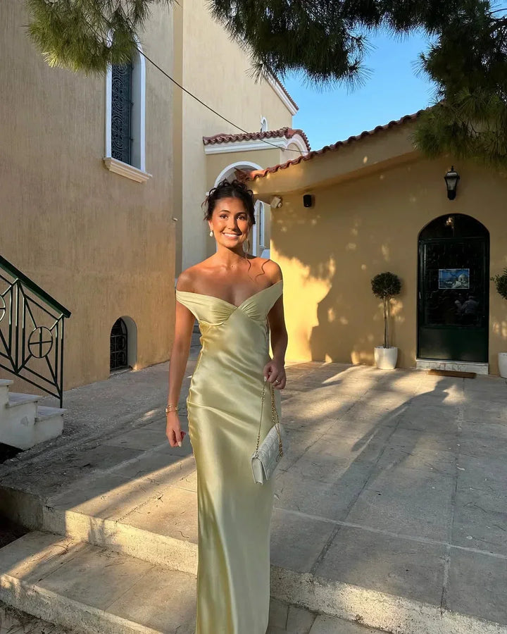 Florence | Off-Shoulder Maxi Wedding Guest Dress